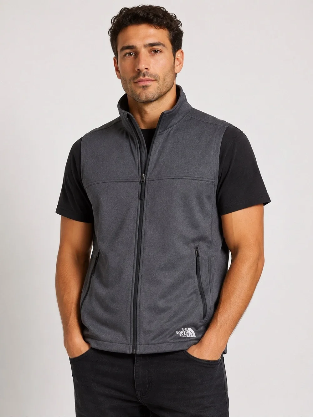 The North Face Ridgewall Soft Shell Vest Men’s XL Dark Grey WindWall NF0A3LGZ